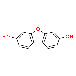 ChemSpider 2D Image | Dibenzofuran-3,7-diol | C12H8O3
