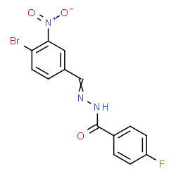 ChemSpider 2D Image | N'-(4-Bromo-3-nitrobenzylidene)-4-fluorobenzohydrazide | C14H9BrFN3O3