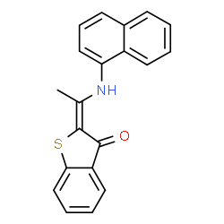 ChemSpider 2D Image | (2E)-2-[1-(1-Naphthylamino)ethylidene]-1-benzothiophen-3(2H)-one | C20H15NOS