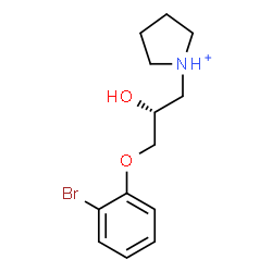 ChemSpider 2D Image | 1-[(2R)-3-(2-Bromophenoxy)-2-hydroxypropyl]pyrrolidinium | C13H19BrNO2