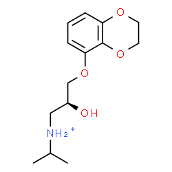ChemSpider 2D Image | (2S)-3-(2,3-Dihydro-1,4-benzodioxin-5-yloxy)-2-hydroxy-N-isopropyl-1-propanaminium | C14H22NO4
