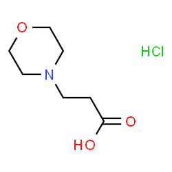 ChemSpider 2D Image | 3-(4-morpholinyl)propanoic acid hydrochloride | C7H14ClNO3