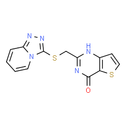 ChemSpider 2D Image | 2-[([1,2,4]Triazolo[4,3-a]pyridin-3-ylsulfanyl)methyl]thieno[3,2-d]pyrimidin-4(1H)-one | C13H9N5OS2