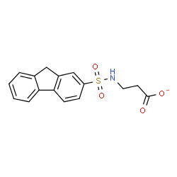 ChemSpider 2D Image | 3-[(9H-Fluoren-2-ylsulfonyl)amino]propanoate | C16H14NO4S