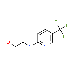ChemSpider 2D Image | 2-[(2-Hydroxyethyl)amino]-5-(trifluoromethyl)pyridinium | C8H10F3N2O