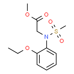 ChemSpider 2D Image | Methyl N-(2-ethoxyphenyl)-N-(methylsulfonyl)glycinate | C12H17NO5S