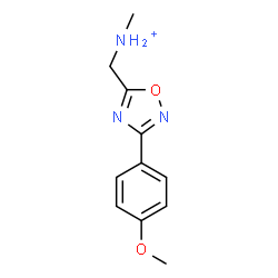 ChemSpider 2D Image | [3-(4-Methoxyphenyl)-1,2,4-oxadiazol-5-yl]-N-methylmethanaminium | C11H14N3O2