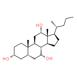 ChemSpider 2D Image | 5beta-Cholane-3alpha,7alpha,12alpha-triol | C24H42O3