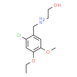 ChemSpider 2D Image | N-(2-Chloro-4-ethoxy-5-methoxybenzyl)-2-hydroxyethanaminium | C12H19ClNO3