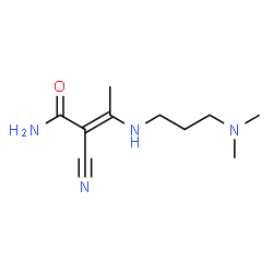 ChemSpider 2D Image | (2E)-2-Cyano-3-{[3-(dimethylamino)propyl]amino}-2-butenamide | C10H18N4O