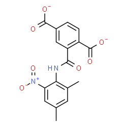 ChemSpider 2D Image | 2-[(2,4-Dimethyl-6-nitrophenyl)carbamoyl]terephthalate | C17H12N2O7