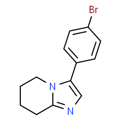 ChemSpider 2D Image | 3-(4-Bromophenyl)-5,6,7,8-tetrahydroimidazo[1,2-a]pyridine | C13H13BrN2