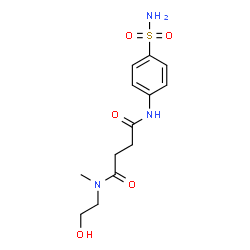 ChemSpider 2D Image | N-(2-Hydroxyethyl)-N-methyl-N'-(4-sulfamoylphenyl)succinamide | C13H19N3O5S