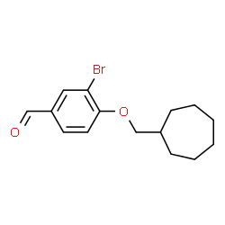 ChemSpider 2D Image | 3-Bromo-4-(cycloheptylmethoxy)benzaldehyde | C15H19BrO2