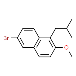 ChemSpider 2D Image | 6-Bromo-1-isobutyl-2-methoxynaphthalene | C15H17BrO