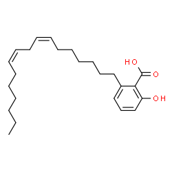 ChemSpider 2D Image | 2-[(7Z,10Z)-7,10-Heptadecadien-1-yl]-6-hydroxybenzoic acid | C24H36O3