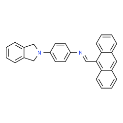 ChemSpider 2D Image | (E)-1-(9-Anthryl)-N-[4-(1,3-dihydro-2H-isoindol-2-yl)phenyl]methanimine | C29H22N2