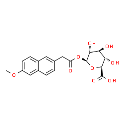 ChemSpider 2D Image | 1-O-[(6-Methoxy-2-naphthyl)acetyl]-beta-D-glucopyranuronic acid | C19H20O9