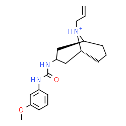 ChemSpider 2D Image | (1R,5S)-9-Allyl-3-{[(3-methoxyphenyl)carbamoyl]amino}-9-azoniabicyclo[3.3.1]nonane | C19H28N3O2