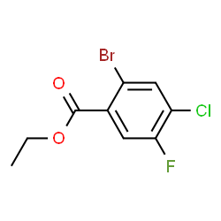 ChemSpider 2D Image | Ethyl 2-bromo-4-chloro-5-fluorobenzoate | C9H7BrClFO2