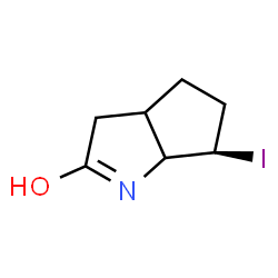 ChemSpider 2D Image | (6R)-6-Iodo-3,3a,4,5,6,6a-hexahydrocyclopenta[b]pyrrol-2-ol | C7H10INO