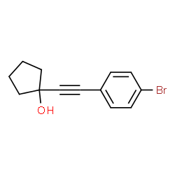 ChemSpider 2D Image | 1-[(4-Bromophenyl)ethynyl]cyclopentanol | C13H13BrO