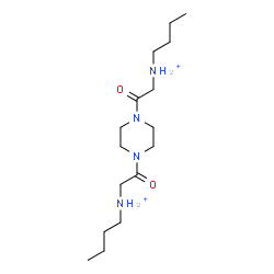 ChemSpider 2D Image | N,N'-[1,4-Piperazinediylbis(2-oxo-2,1-ethanediyl)]di(1-butanaminium) | C16H34N4O2