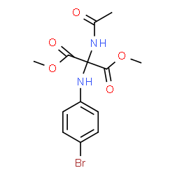 ChemSpider 2D Image | Dimethyl acetamido[(4-bromophenyl)amino]malonate | C13H15BrN2O5