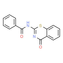 ChemSpider 2D Image | N-(4-oxo-1,3-benzothiazin-2-yl)benzamide | C15H10N2O2S