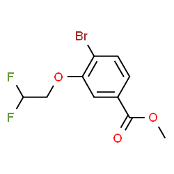 ChemSpider 2D Image | Methyl 4-bromo-3-(2,2-difluoroethoxy)benzoate | C10H9BrF2O3