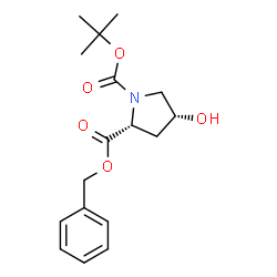 ChemSpider 2D Image | 2-Benzyl 1-(2-methyl-2-propanyl) (2R,4R)-4-hydroxy-1,2-pyrrolidinedicarboxylate | C17H23NO5