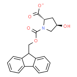 ChemSpider 2D Image | (2S,4R)-1-[(9H-Fluoren-9-ylmethoxy)carbonyl]-4-hydroxy-2-pyrrolidinecarboxylate | C20H18NO5