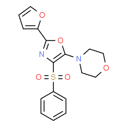 ChemSpider 2D Image | 4-(4-Benzenesulfonyl-2-furan-2-yl-oxazol-5-yl)-morpholine | C17H16N2O5S