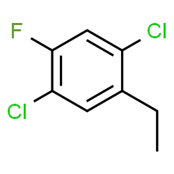 ChemSpider 2D Image | 1,4-Dichloro-2-ethyl-5-fluorobenzene | C8H7Cl2F