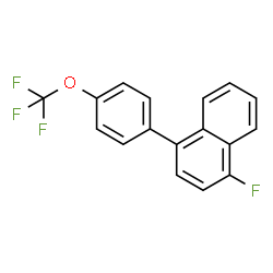 ChemSpider 2D Image | 1-Fluoro-4-(4-(trifluoromethoxy)phenyl)naphthalene | C17H10F4O