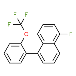 ChemSpider 2D Image | 1-Fluoro-5-(2-(trifluoromethoxy)phenyl)naphthalene | C17H10F4O