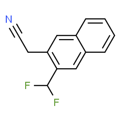 ChemSpider 2D Image | [3-(Difluoromethyl)-2-naphthyl]acetonitrile | C13H9F2N