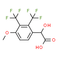 ChemSpider 2D Image | Hydroxy[4-methoxy-2,3-bis(trifluoromethyl)phenyl]acetic acid | C11H8F6O4