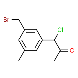 ChemSpider 2D Image | 1-[3-(Bromomethyl)-5-methylphenyl]-1-chloroacetone | C11H12BrClO