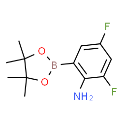 ChemSpider 2D Image | 2,4-Difluoro-6-(4,4,5,5-tetramethyl-1,3,2-dioxaborolan-2-yl)aniline | C12H16BF2NO2