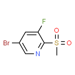 ChemSpider 2D Image | 5-Bromo-3-fluoro-2-(methylsulfonyl)pyridine | C6H5BrFNO2S