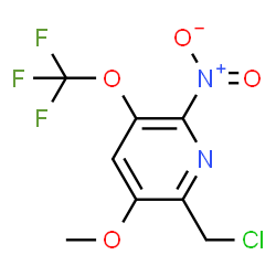 ChemSpider 2D Image | 2-(Chloromethyl)-3-methoxy-6-nitro-5-(trifluoromethoxy)pyridine | C8H6ClF3N2O4