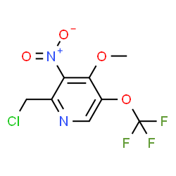 ChemSpider 2D Image | 2-(Chloromethyl)-4-methoxy-3-nitro-5-(trifluoromethoxy)pyridine | C8H6ClF3N2O4