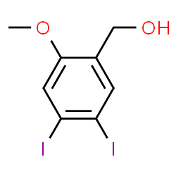 ChemSpider 2D Image | (4,5-Diiodo-2-methoxyphenyl)methanol | C8H8I2O2