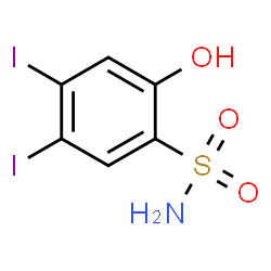 ChemSpider 2D Image | 2-Hydroxy-4,5-diiodobenzenesulfonamide | C6H5I2NO3S