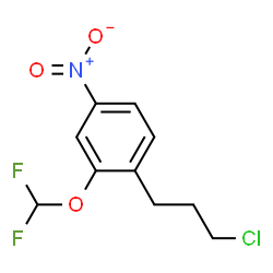 ChemSpider 2D Image | 1-(3-Chloropropyl)-2-(difluoromethoxy)-4-nitrobenzene | C10H10ClF2NO3