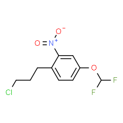 ChemSpider 2D Image | 1-(3-Chloropropyl)-4-(difluoromethoxy)-2-nitrobenzene | C10H10ClF2NO3