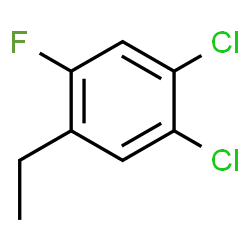 ChemSpider 2D Image | 1,2-Dichloro-4-ethyl-5-fluorobenzene | C8H7Cl2F