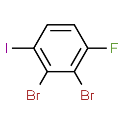 ChemSpider 2D Image | 2,3-Dibromo-1-fluoro-4-iodobenzene | C6H2Br2FI