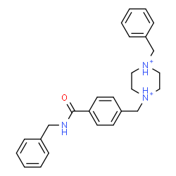 ChemSpider 2D Image | 1-Benzyl-4-[4-(benzylcarbamoyl)benzyl]piperazinediium | C26H31N3O